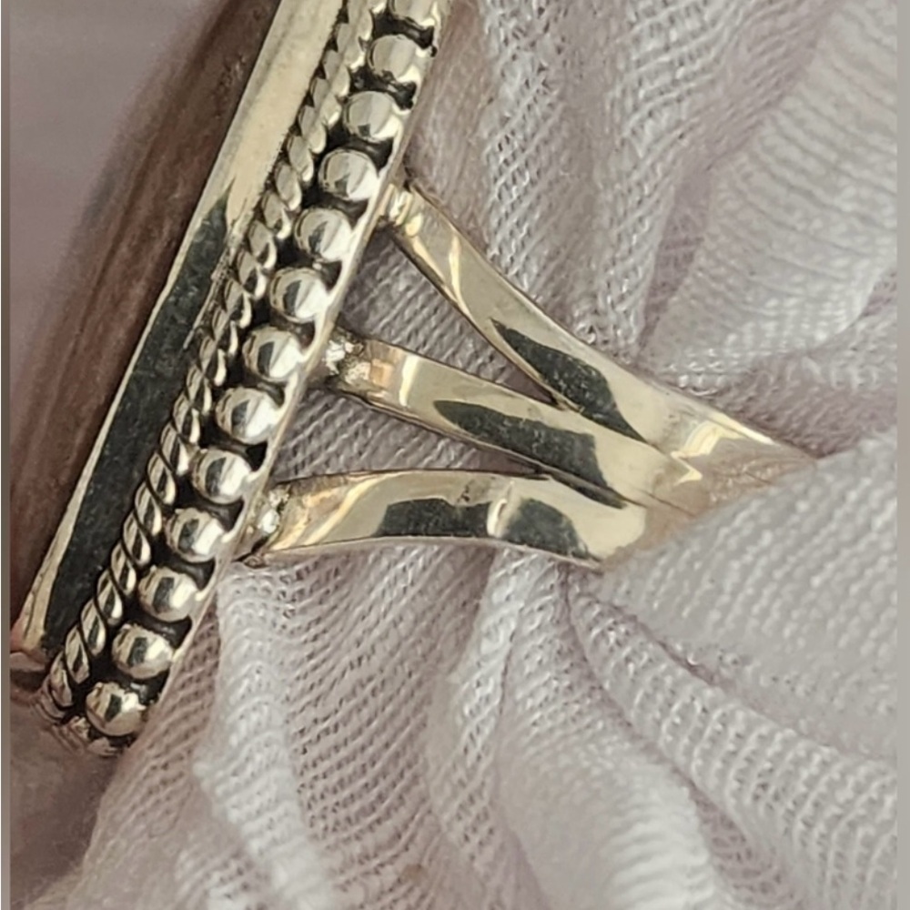 New Solid Sterling Silver Opal Ring - image 4